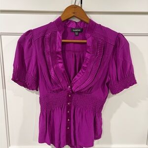 Y2K inspired vintage button up blouse